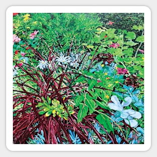 Our front garden in summer by Jo Reitze Sticker